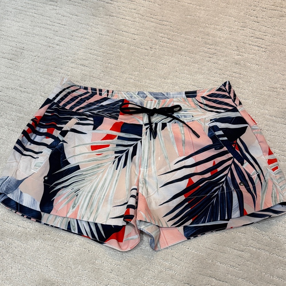 Athleta Multicolor Tropical Print Board Shorts